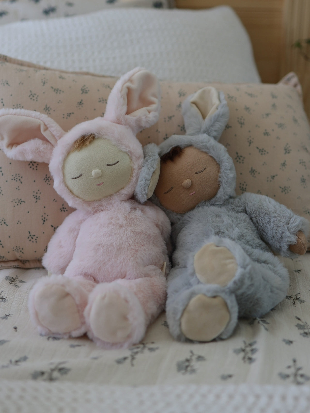 Lullaby Cozy Dinkum Bunny Moppet - Pink Plush Olli Ella