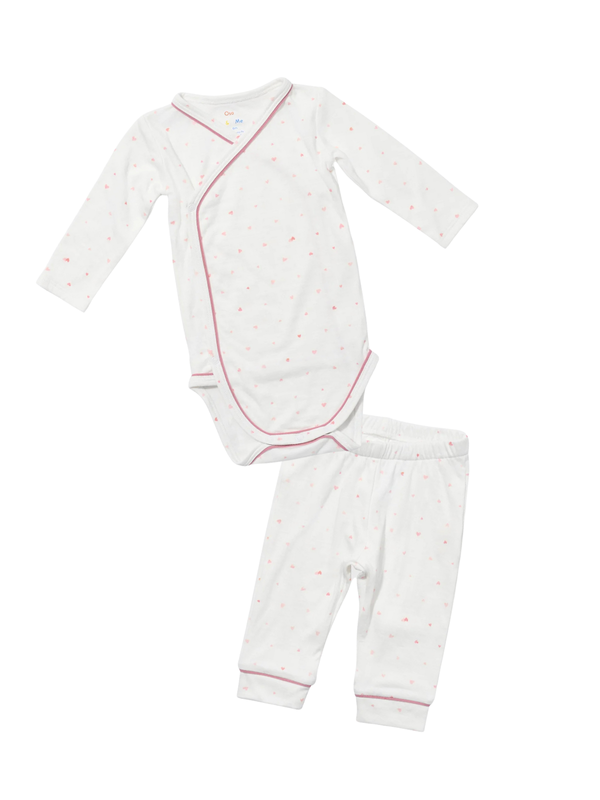 Hearts Crossbody Baby Set Sets Oso & Me Rose Hearts Newborn