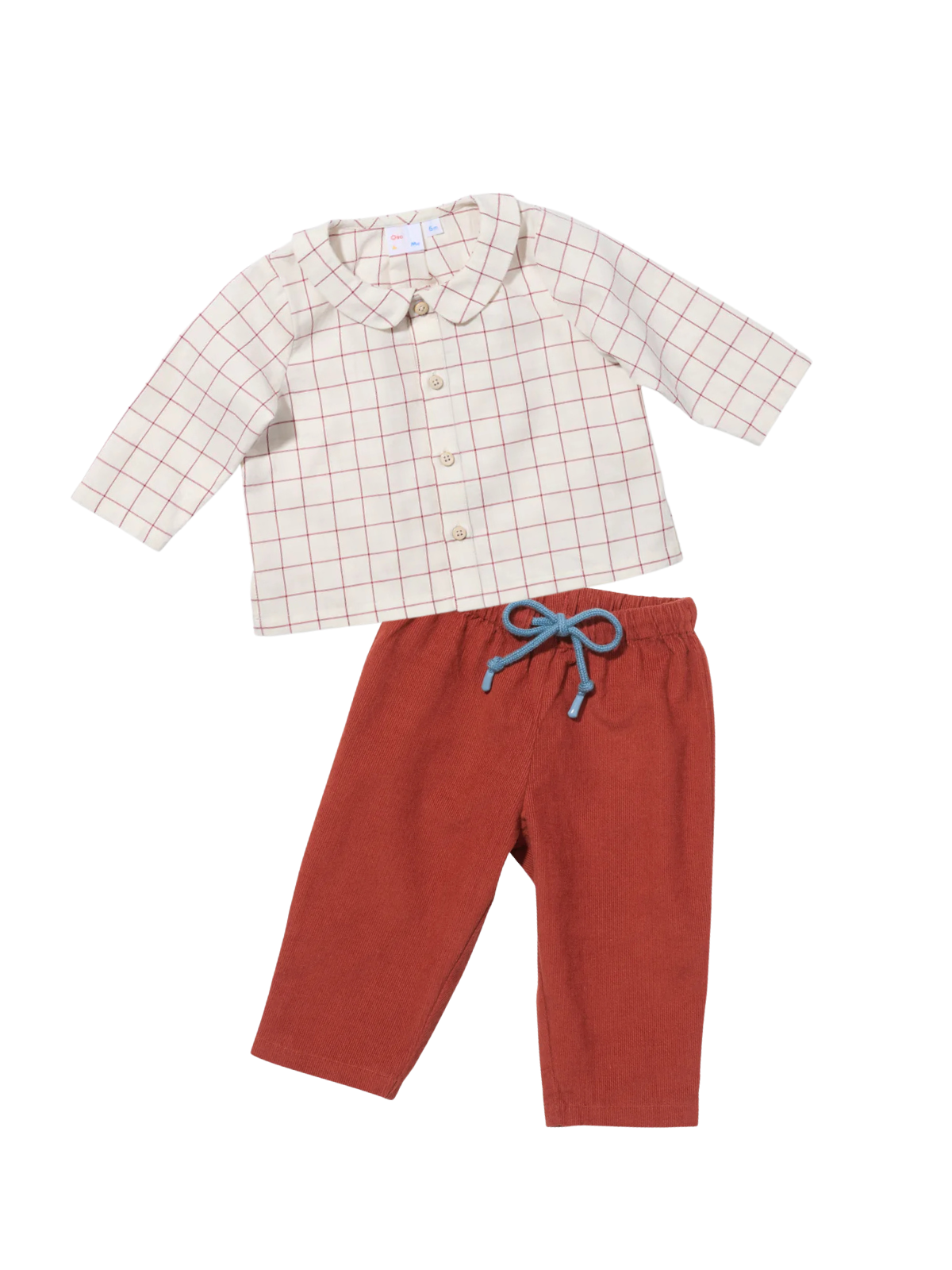 Jefferson Baby Shirt & Pant Set Sets Oso & Me Pomegranate 6M