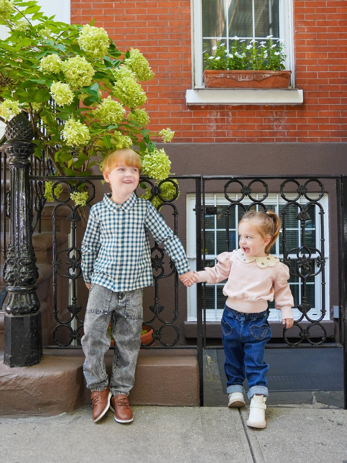 Jeffe Shirt - Blue Picnic Check Tops Oso & Me