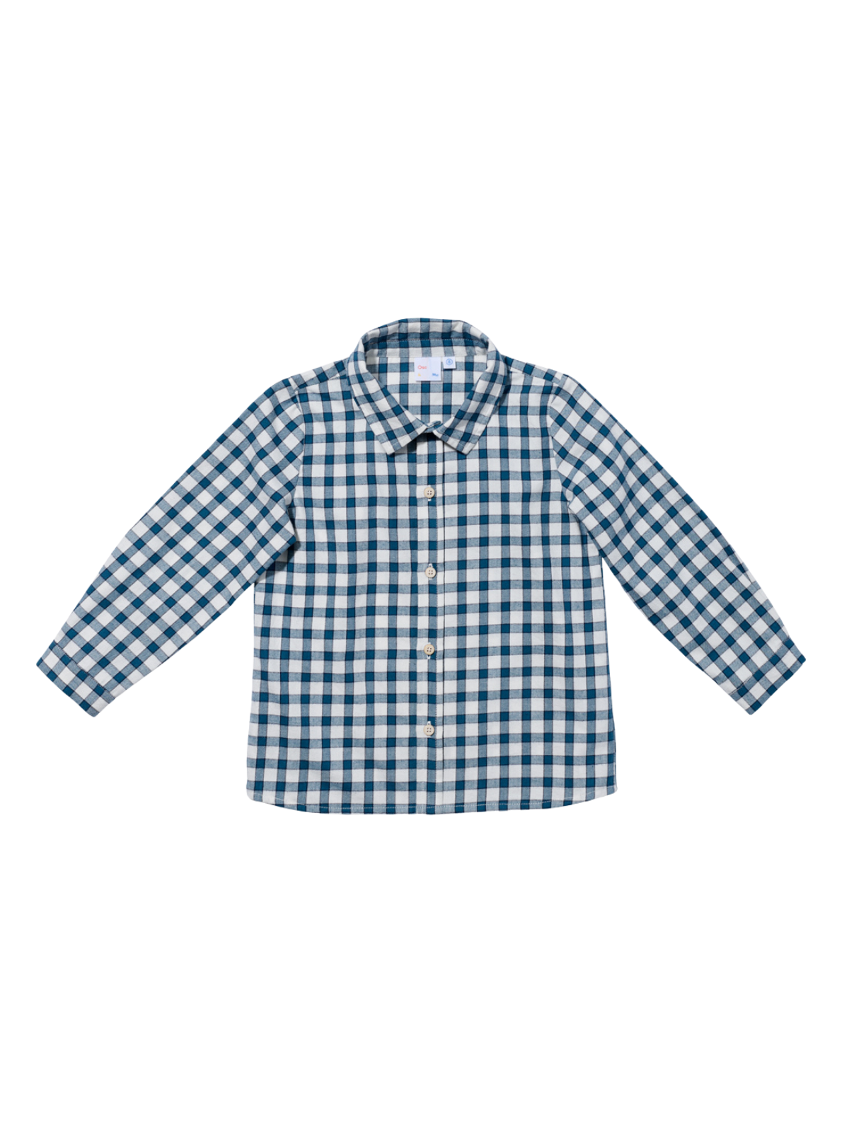 Jeffe Shirt - Blue Picnic Check Tops Oso & Me Blue Picnic Check 3Y