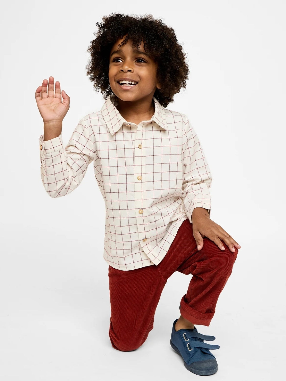 Jeffe Shirt - Pomegranate Plaid Tops Oso & Me