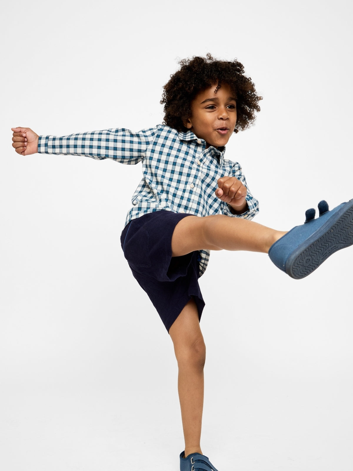 Jeffe Shirt - Blue Picnic Check Tops Oso & Me