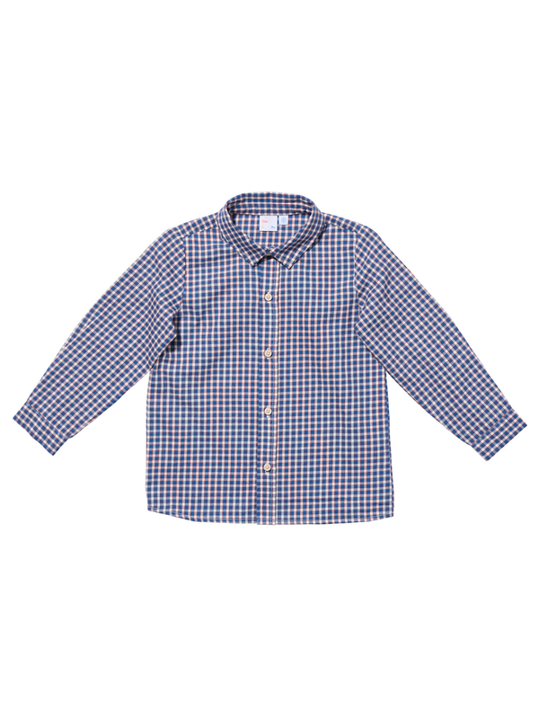 Jeffie Shirt - Marine Tiny Check