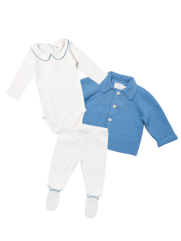 Pat Baby Jacket Set - Blue