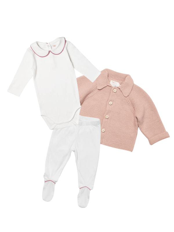 Pat Baby Jacket Set - Pink