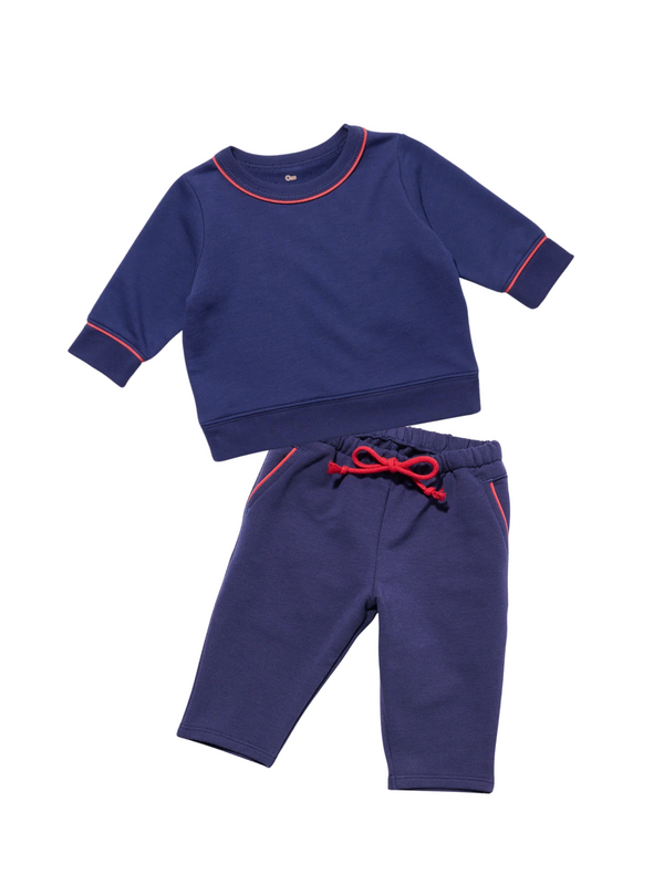 Remy Baby Sweat Set Sets Oso & Me Navy 6M