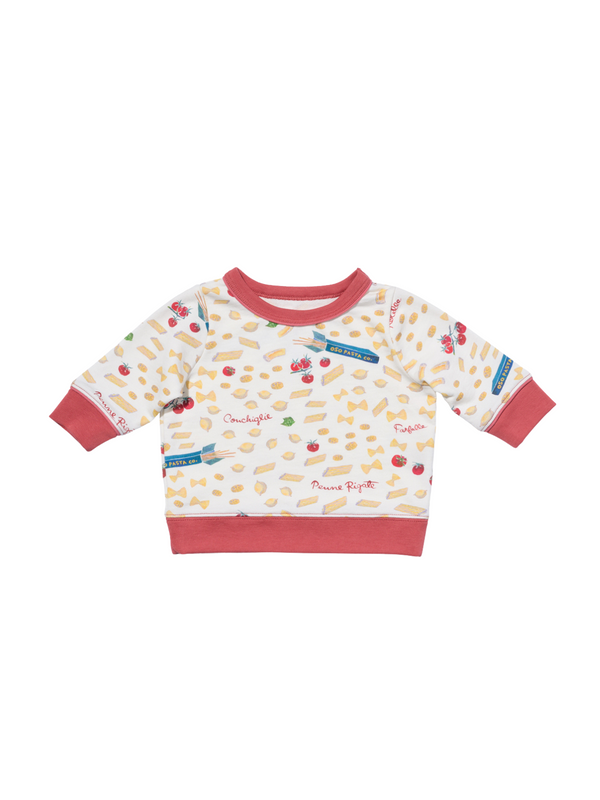 Remy Baby Sweatshirt - Basta Pasta Sweatshirts Oso & Me Ivory 6M