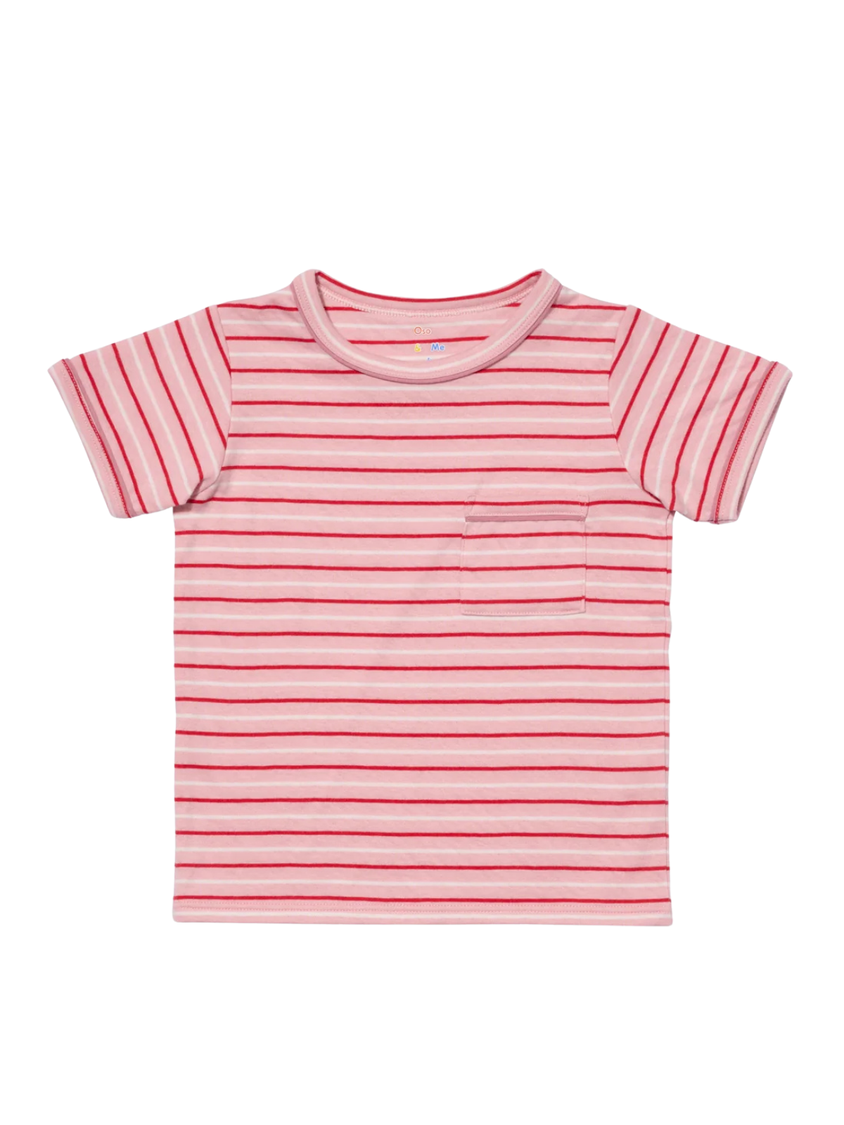 Willie T-Shirt - Petal Mini Stripe Tees Oso & Me Petal Mini Stripe 24M