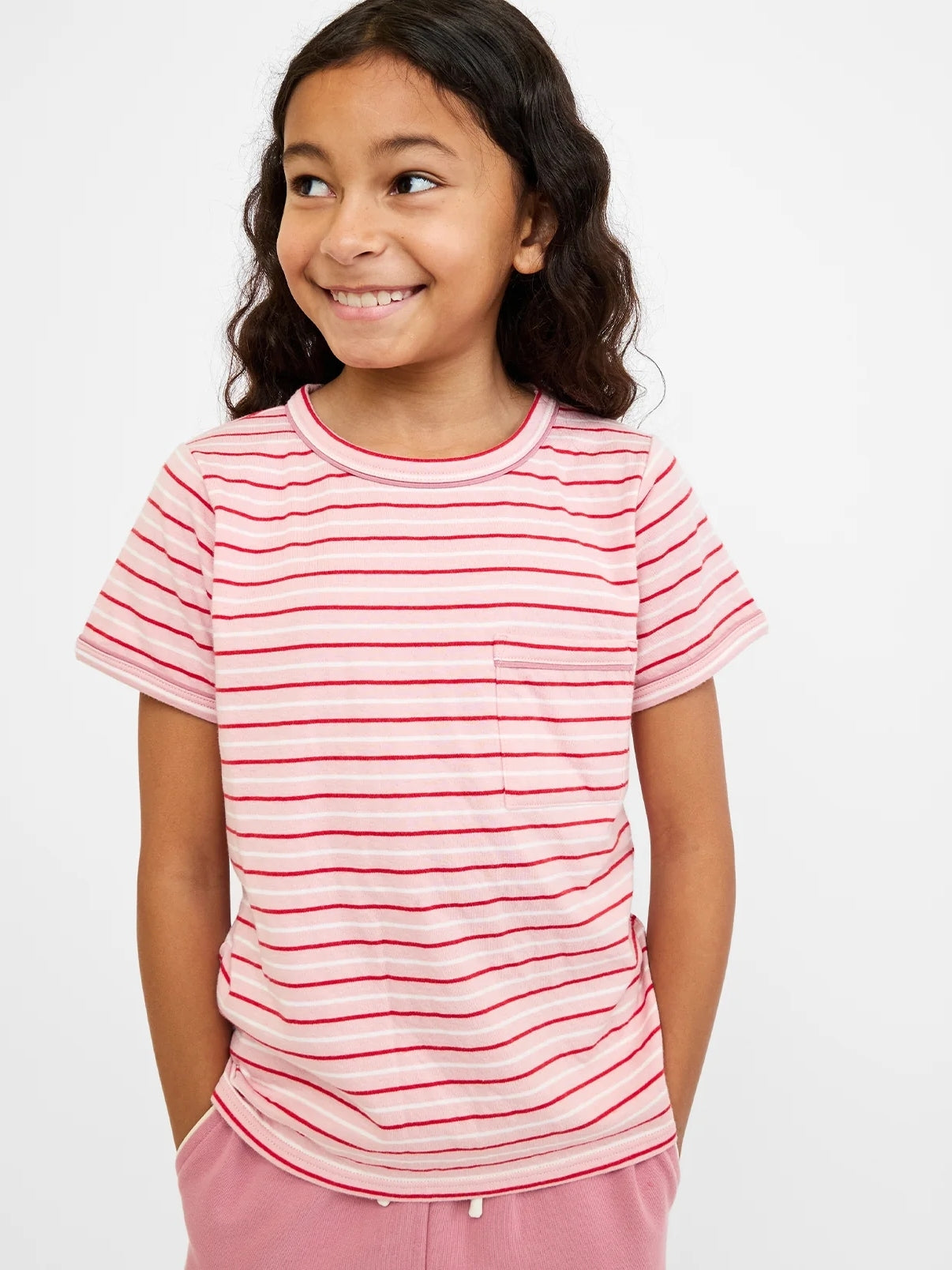 Willie T-Shirt - Petal Mini Stripe Tees Oso & Me