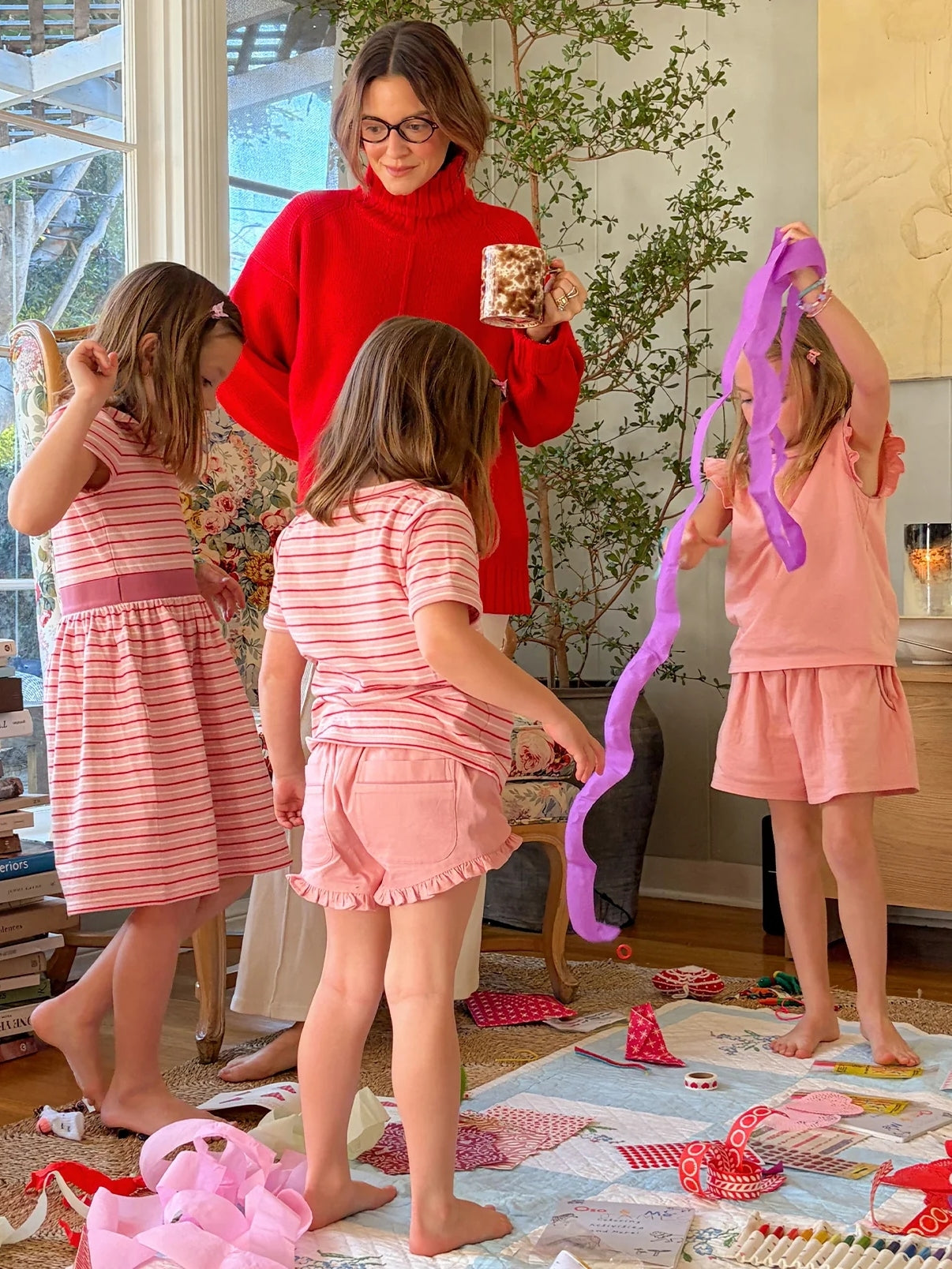 Willie T-Shirt - Petal Mini Stripe Tees Oso & Me