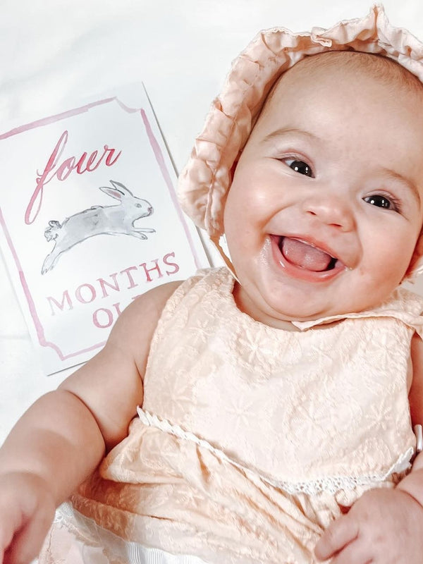 Monthly Milestone Card Set - Pink Party Supplies Over The Moon   