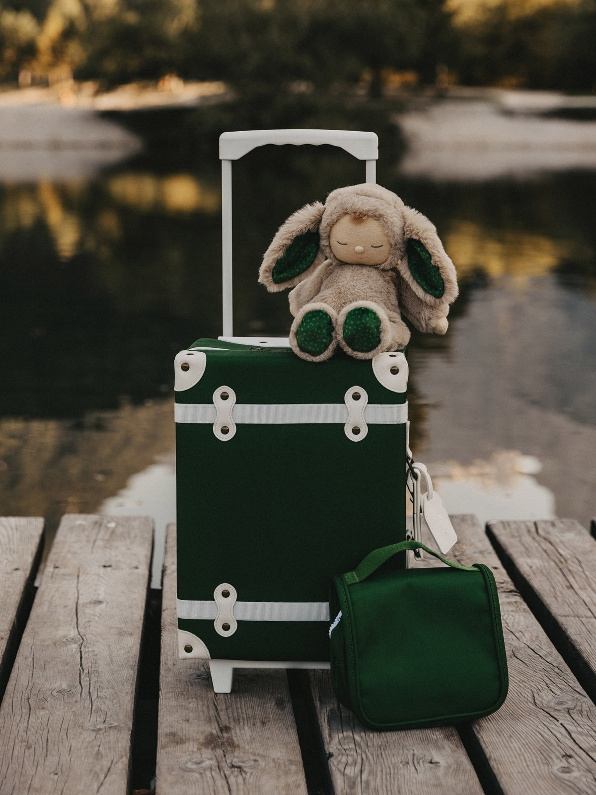 See Ya Suitcase - Forest Green Bags Olli Ella   