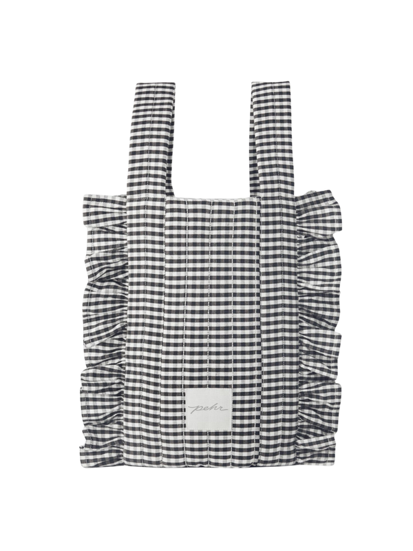 Indigo Gingham Stroller Bag