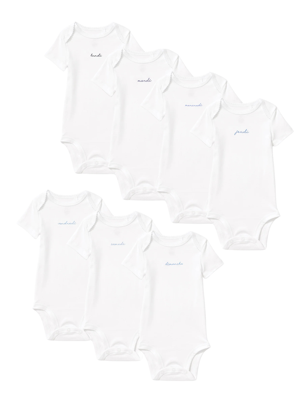 French Lessons Onesie Set - Blue Onesies Petite Plume Blue 0-3M