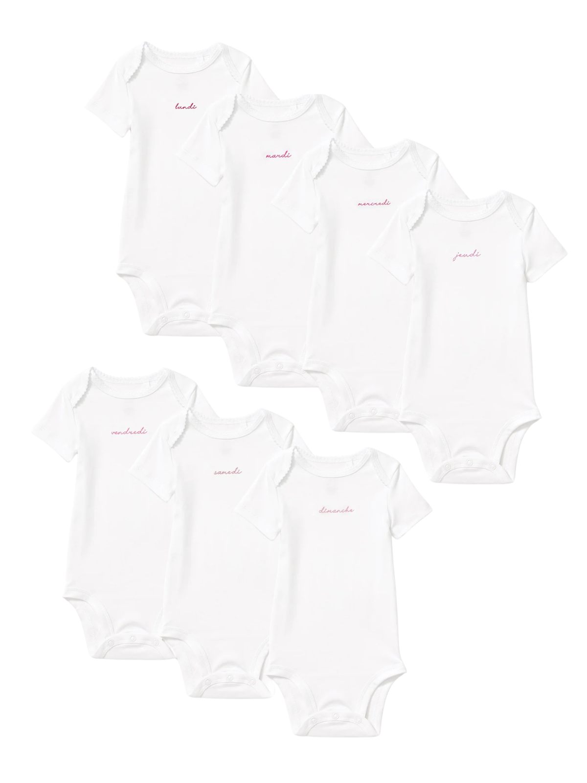French Lessons Onesie Set - Pink Onesies Petite Plume Pink 0-3M