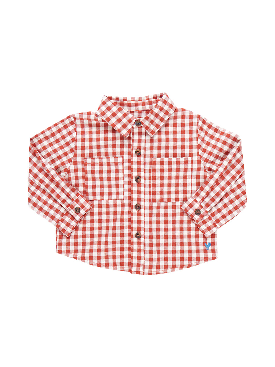 Dog Embroidered Cord Romper and Shirt Set Sets Pink Chicken   