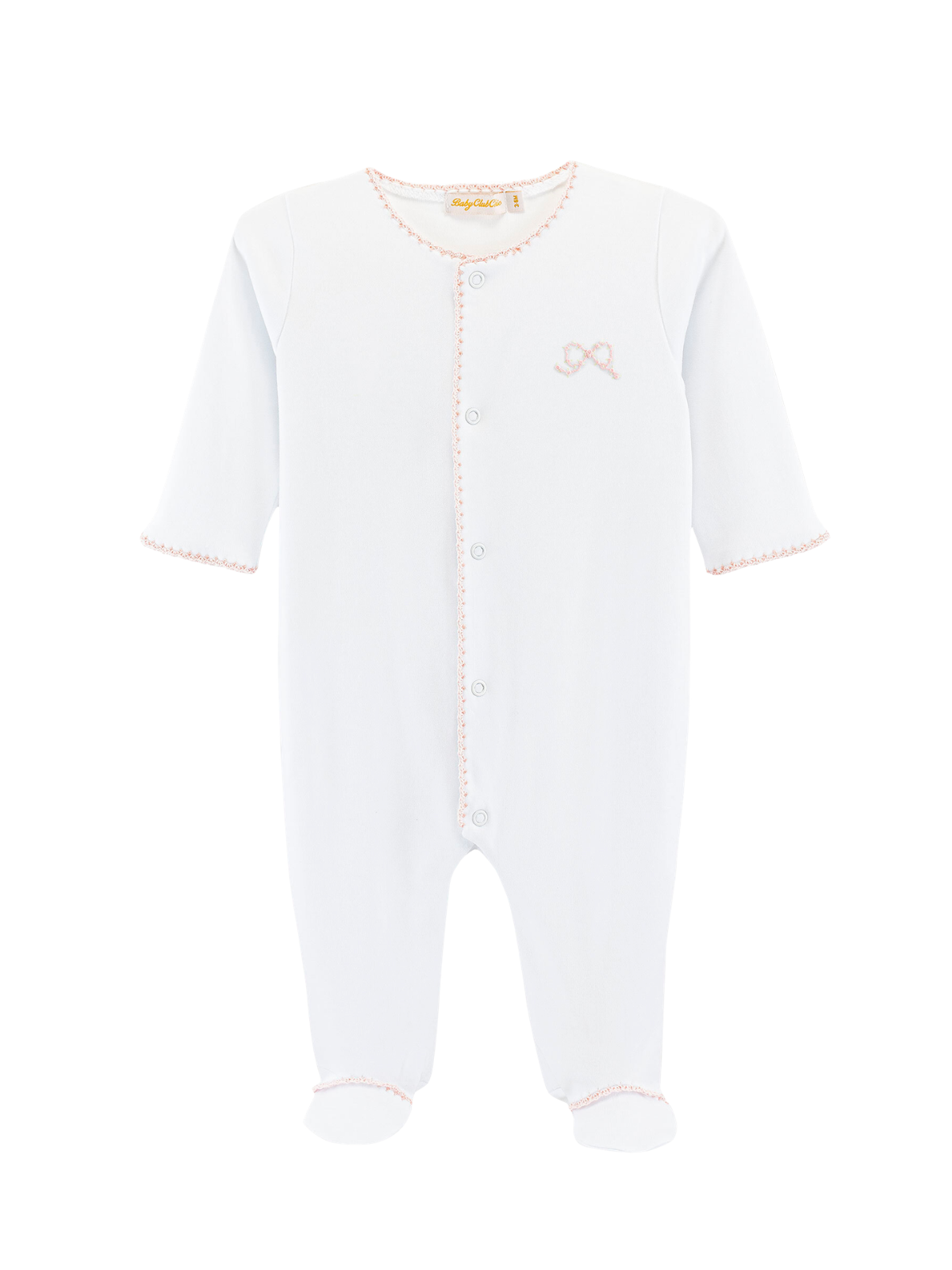 Pretty Bows Embroidered Footie Pajamas Baby Club Chic