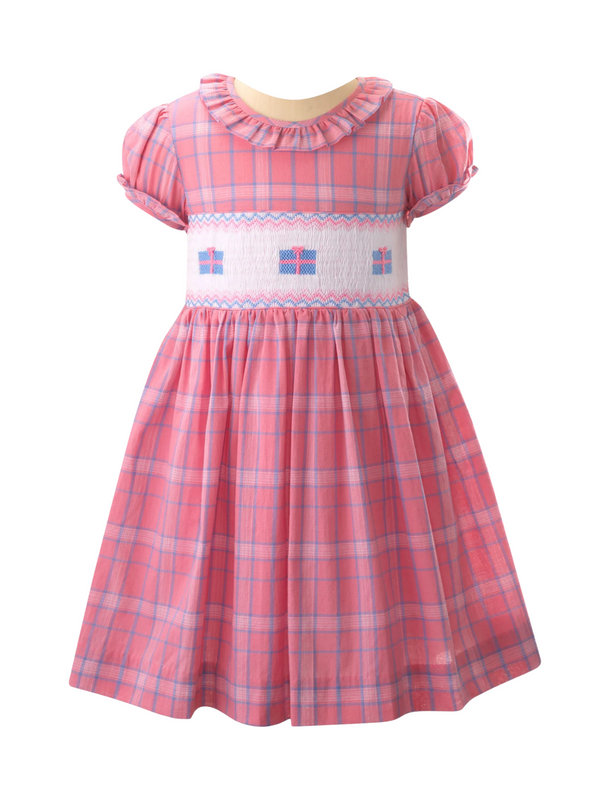 Gift Smocked Dress Dresses Rachel Riley Pink Check 12M 