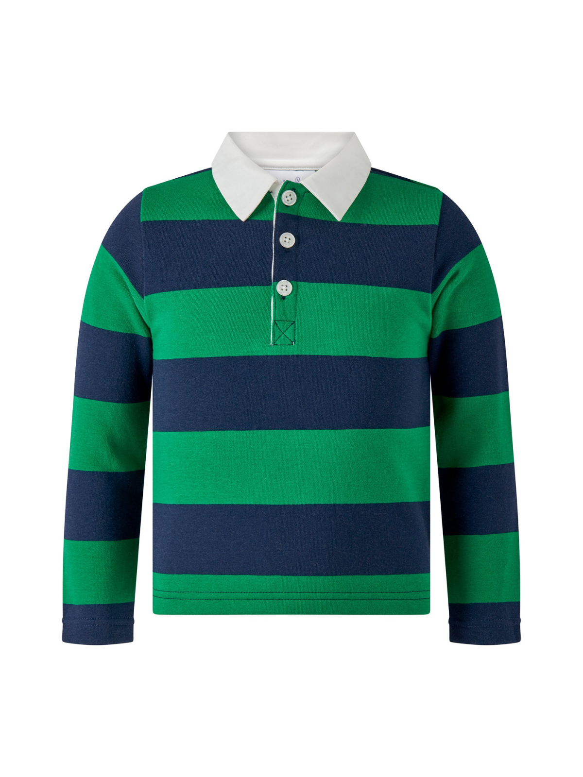 Stripe Rugby Top Tops Rachel Riley Green 2Y