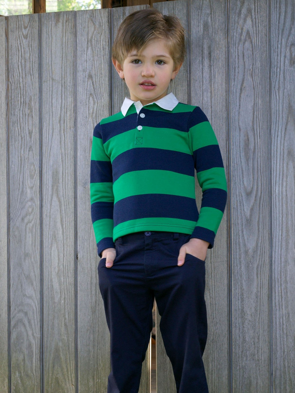 Stripe Rugby Top Tops Rachel Riley