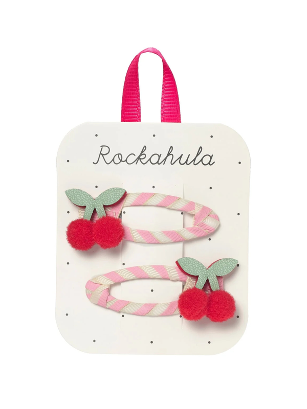 Cherry Kiss Stripy Clips