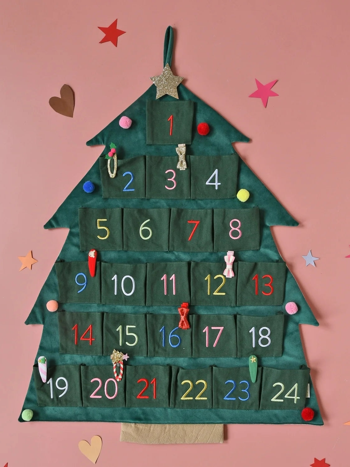 Christmas Tree Reusable Advent Calendar Hair Accessories Rockahula Kids   