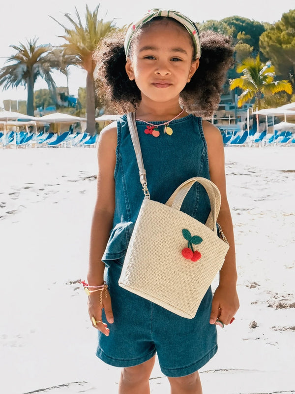 Crochet Cherry Basket Bag