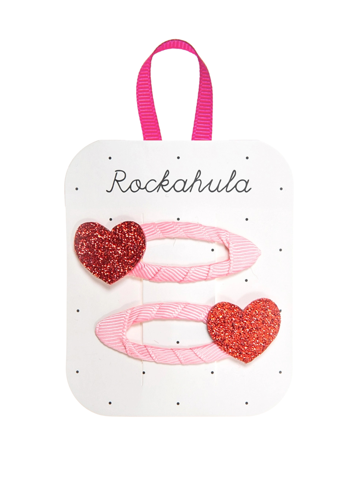 Love Heart Glitter Clips Hair Accessories Rockahula Kids