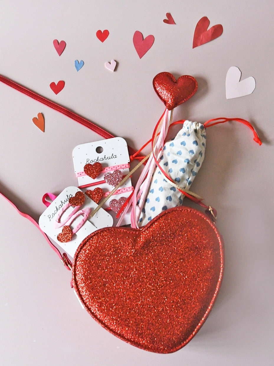 Love Heart Glitter Purse Bags Rockahula Kids