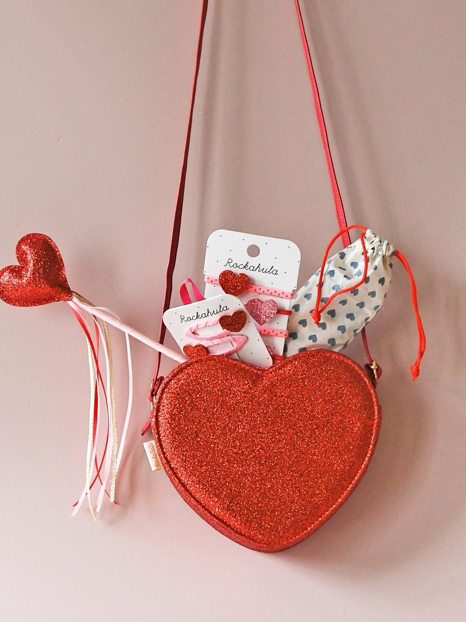 Love Heart Glitter Purse Bags Rockahula Kids