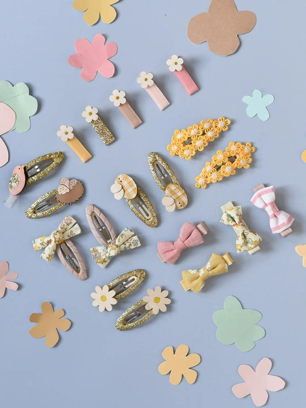 Petal Twisty Bow Clips