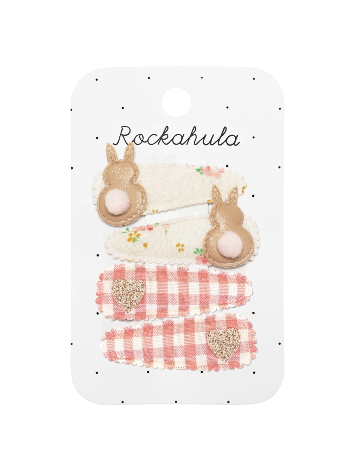 Tiny Blossom Bunny Fabric Clip Set Hair Accessories Rockahula Kids