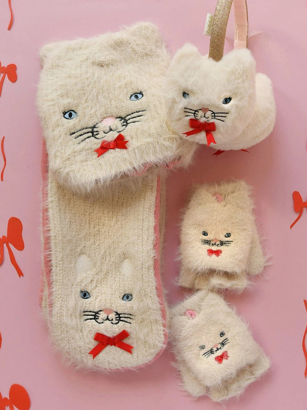Cute Kitten Fluffy Gloves