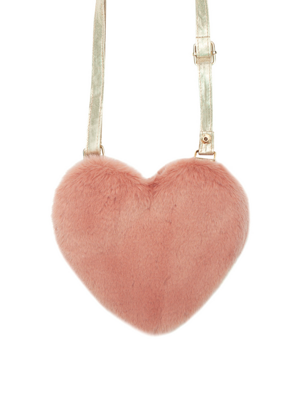 Fluffy Heart Purse Bags Rockahula Kids