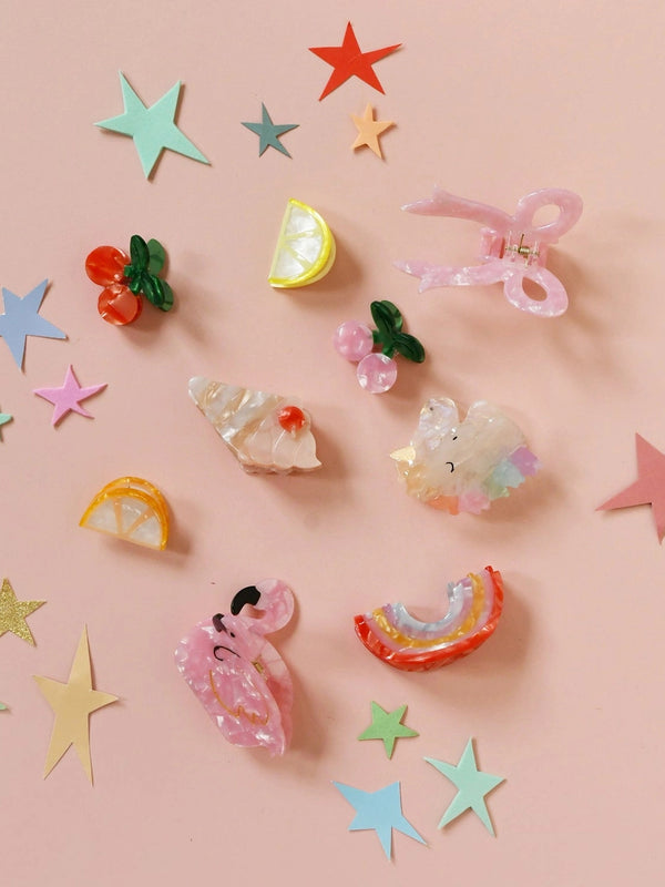 Rainbow Unicorn Claw Clip