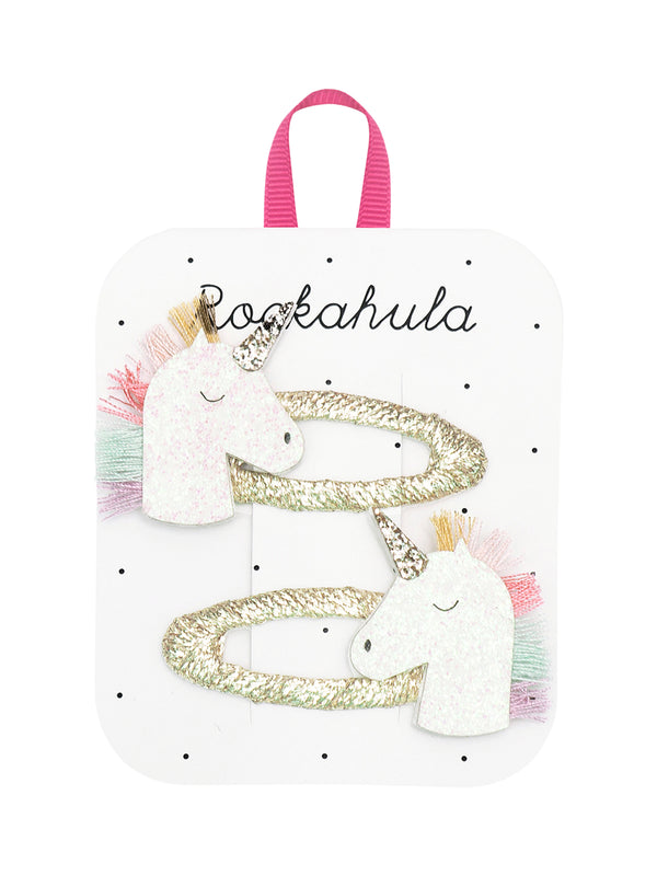 Rainbow Unicorn Clips Hair Accessories Rockahula Kids   