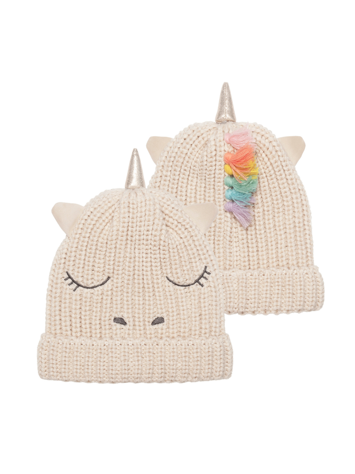 Rainbow Unicorn Knit Hat Hats Rockahula Kids