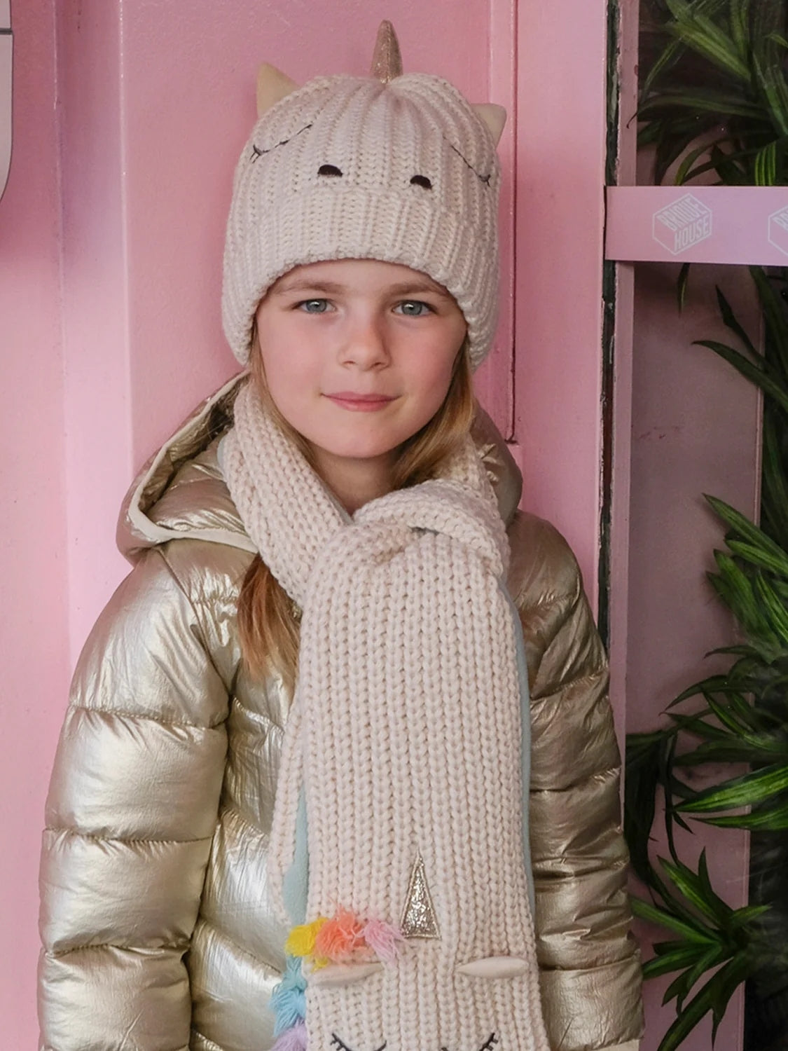 Rainbow Unicorn Knit Hat Hats Rockahula Kids