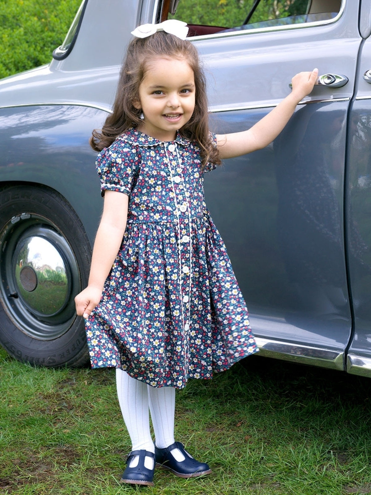 Poppy Button Front Dress Dresses Rachel Riley   