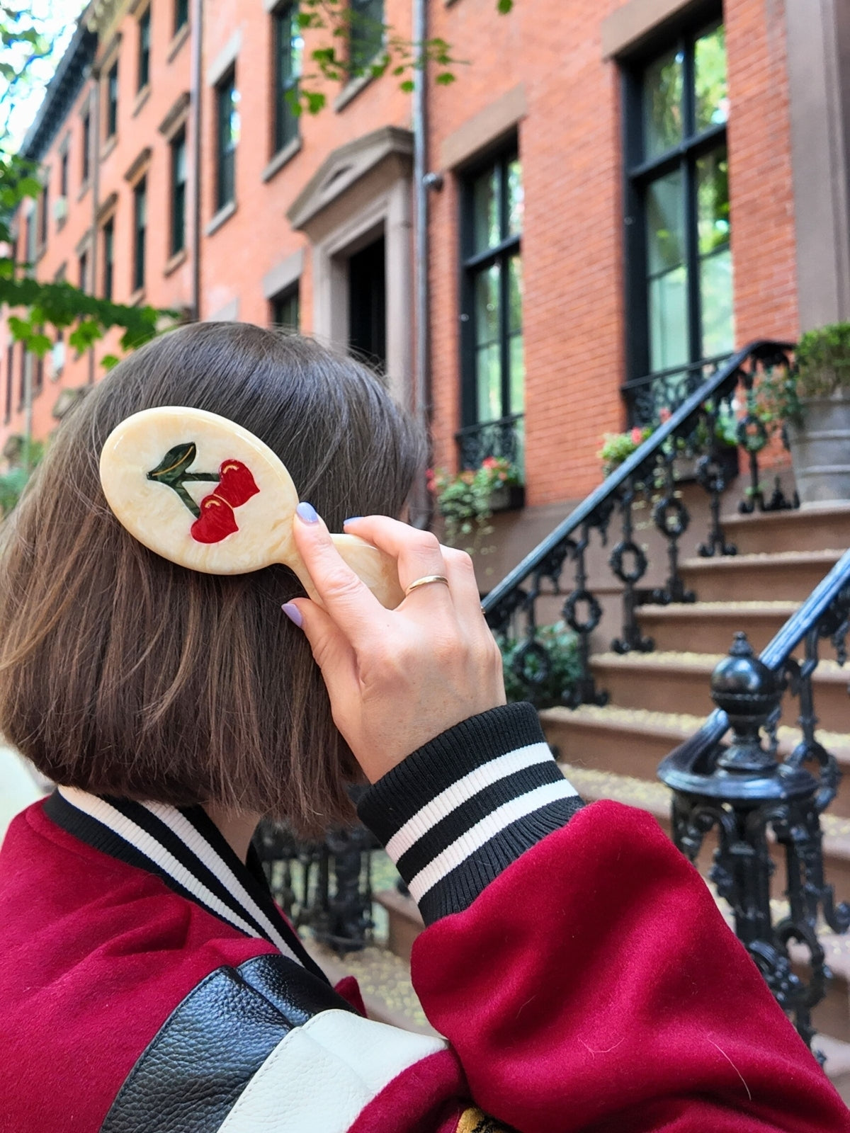 Cherry Hair Brush & Claw Clip Set Hair Accessories Solar Eclipse