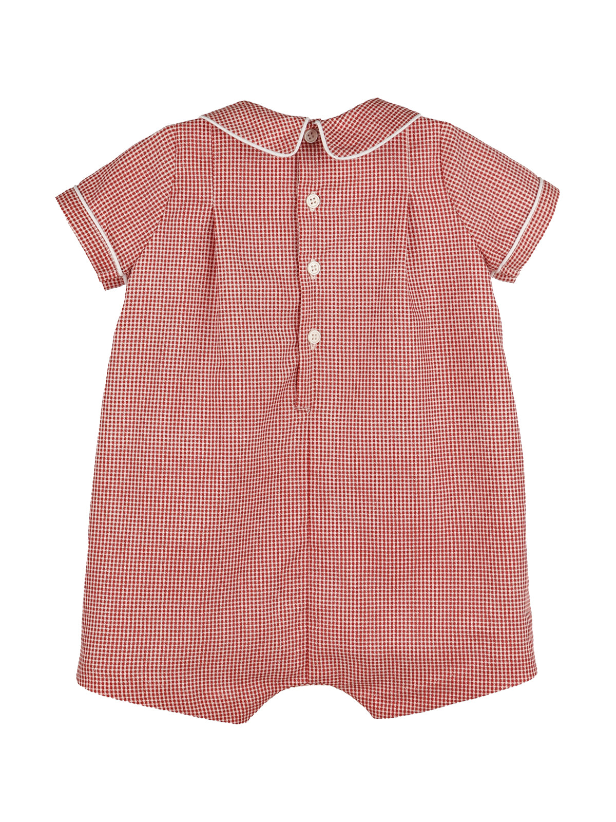 Check Button Romper Rompers Sophie & Lucas