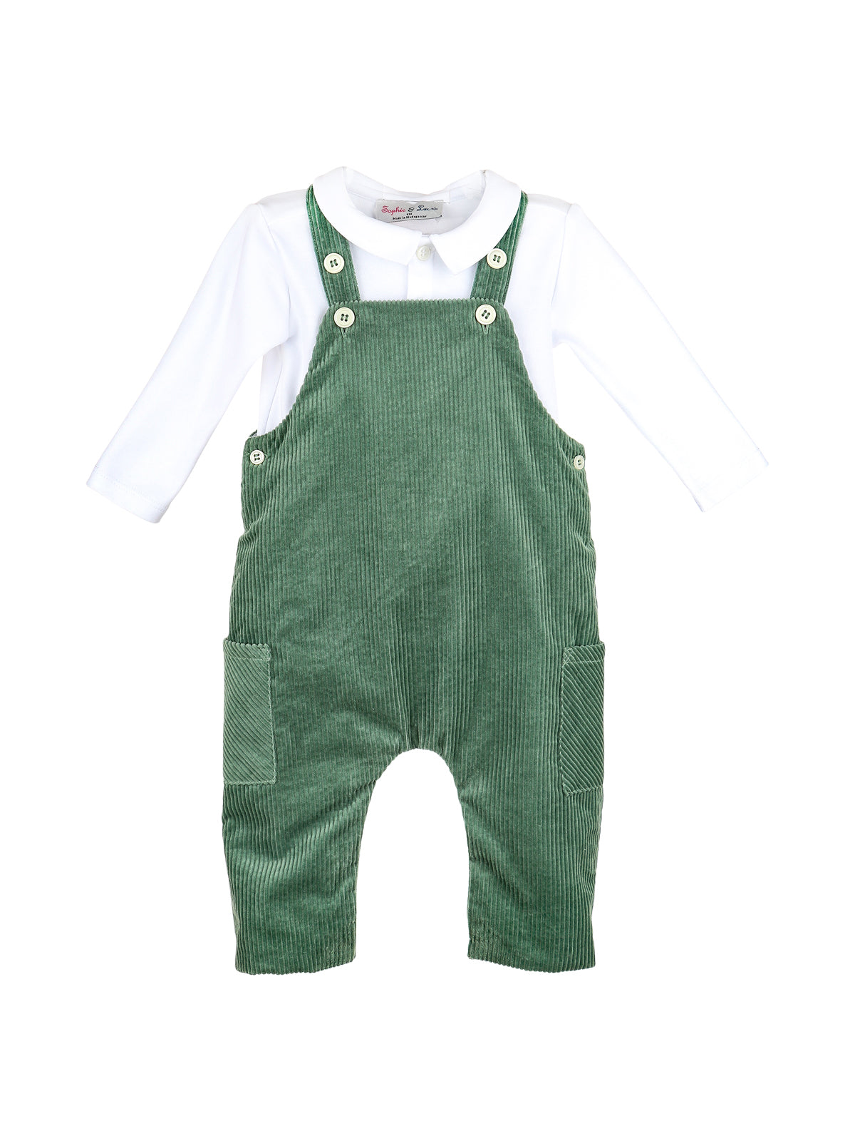 Corduroy Overall Set Sets Sophie & Lucas Green Corduroy 6M 