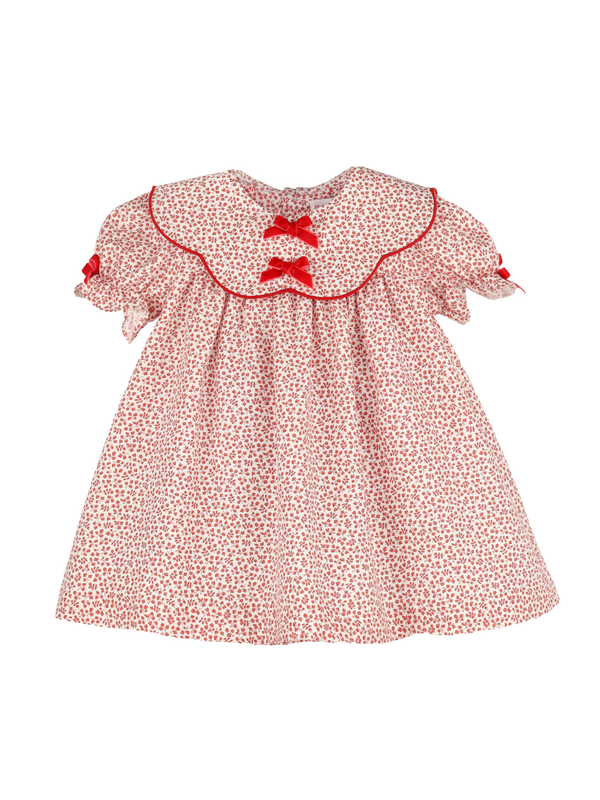 Cranberry Floral Dress Dresses Sophie & Lucas Red 6M