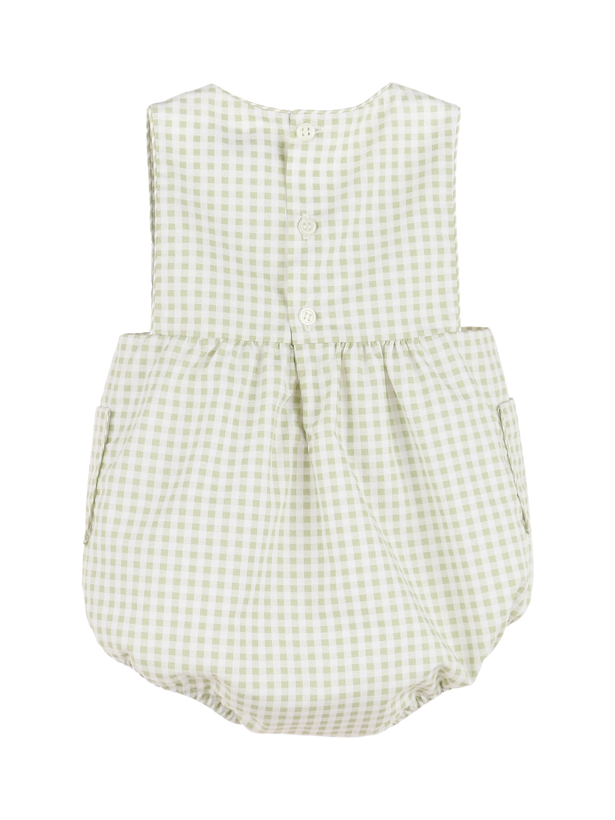 Fresh Green Gingham Bubble Rompers Sophie & Lucas