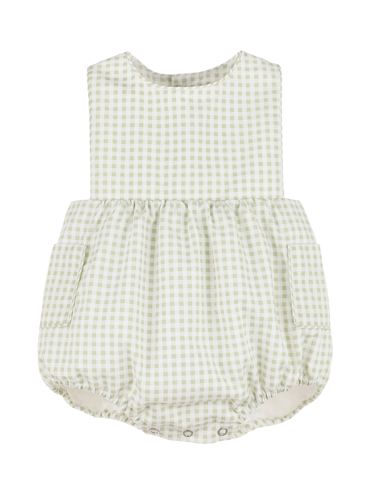 Fresh Green Gingham Bubble Rompers Sophie & Lucas Fresh Green 6M