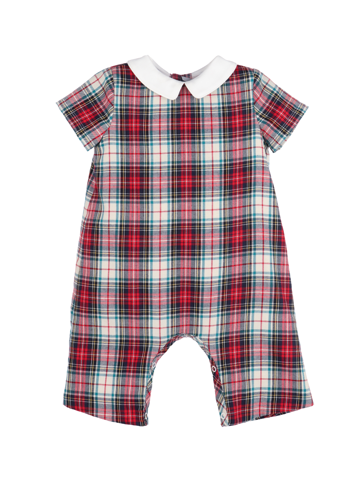 Gingerbread Plaid Romper Rompers Sophie & Lucas Gingerbread Plaid 6M