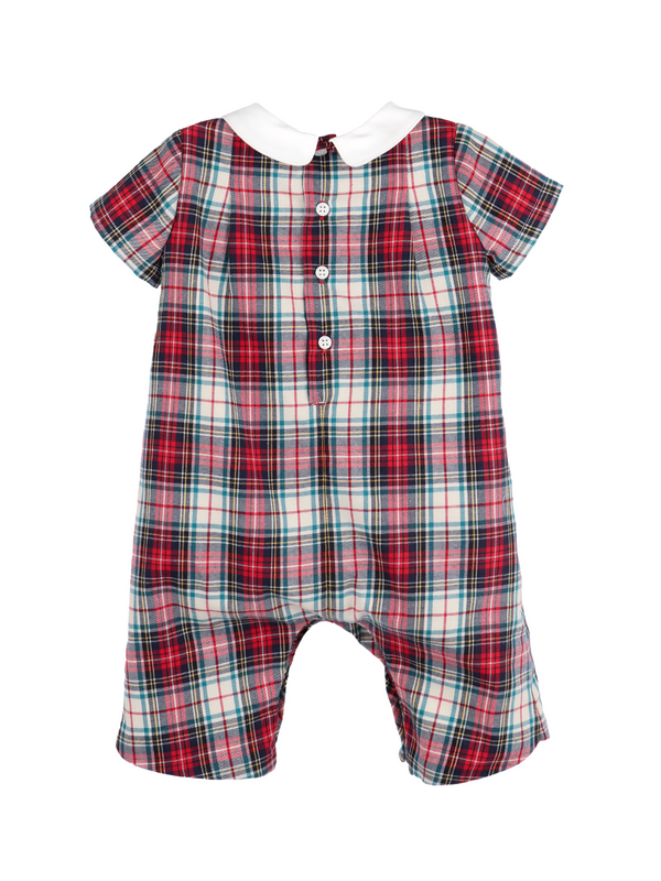 Gingerbread Plaid Romper Rompers Sophie & Lucas