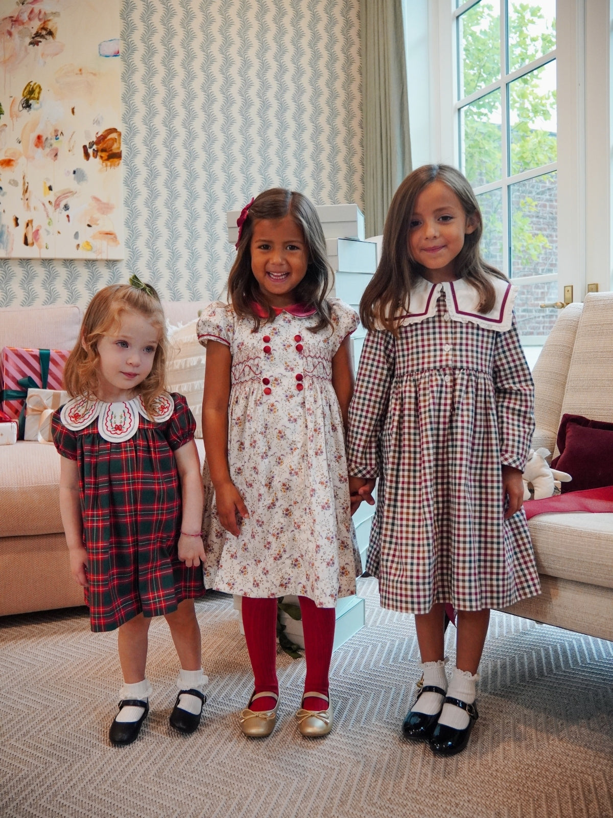 Holiday Plaid Petal Dress Dresses Sophie & Lucas