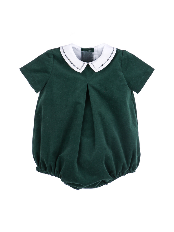 Holly Jolly Romper Rompers Sophie & Lucas Dark Green 3M